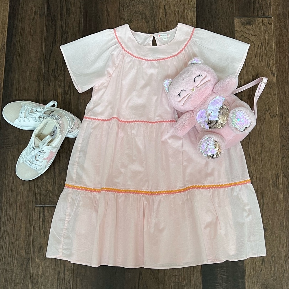 NWOT Crewcuts J.Crew Girls Light Pink Summer Dress 8 - Picture 4 of 17